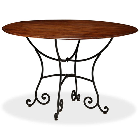 vidaXL Dining Table Solid Acacia Wood with Honey Finish 120x76 cm