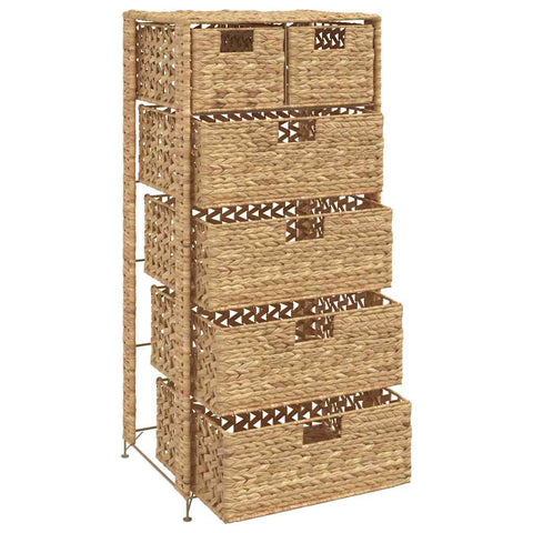 vidaXL Storage Unit with 6 Baskets 47x37x100 cm Water Hyacinth