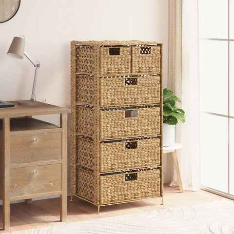 vidaXL Storage Unit with 6 Baskets 47x37x100 cm Water Hyacinth