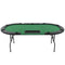 vidaXL 9-Player Folding Poker Table 3 Fold Oval Green