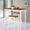 vidaXL Bar Table and Stool Set 3 Pieces Solid Wood