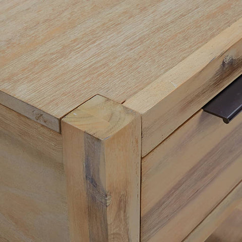 vidaXL Nightstand with Drawer 40x30x48 cm Solid Acacia Wood