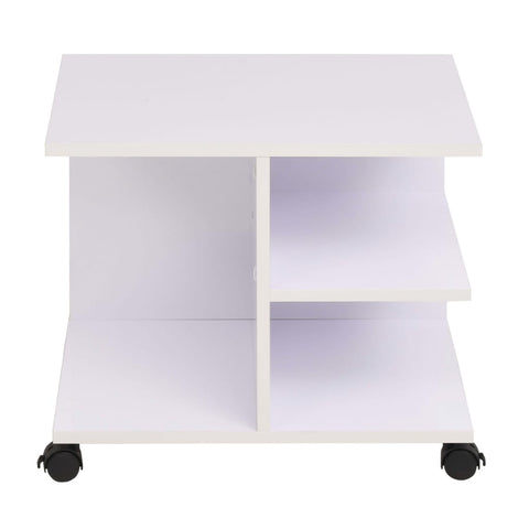 vidaXL Rolling Shelf 50x35x42 cm White