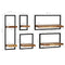 vidaXL Wall Shelf Set 5 Pieces Solid Acacia Wood and Steel
