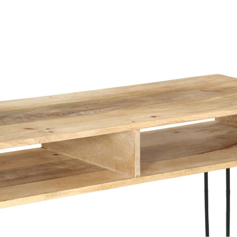 vidaXL Console Table Solid Mango Wood 115x35x76 cm