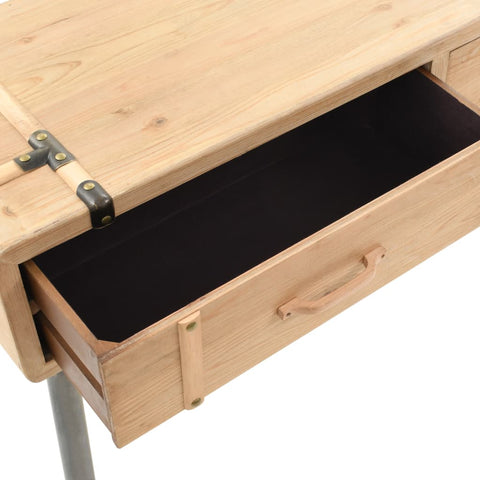 vidaXL Console Table Solid Fir Wood 115x40.5x76 cm