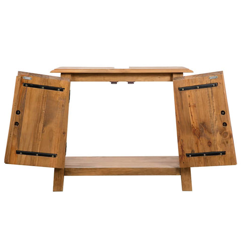 vidaXL Bathroom Vanity Cabinet Solid Pinewood 70x32x63 cm