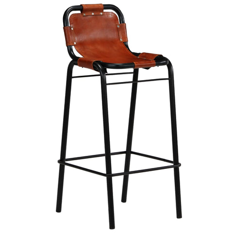 vidaXL Bar Set 3 Pieces Solid Reclaimed Wood and Genuine Goat Leather