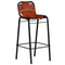vidaXL Bar Set 3 Pieces Solid Reclaimed Wood and Genuine Goat Leather