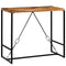 vidaXL Bar Set 5 Pieces Solid Reclaimed Wood and Genuine Goat Leather