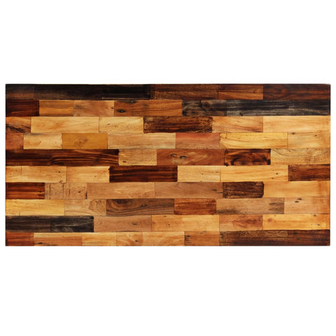 vidaXL Bar Set 5 Pieces Solid Reclaimed Wood and Genuine Goat Leather