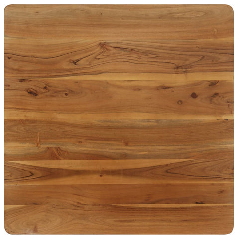 vidaXL Dining Table Solid Acacia Wood and Steel 75x75x76 cm
