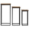 vidaXL 3 Piece Plant Table Set Reclaimed Teak