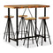vidaXL Bar Set 5 Pieces Solid Reclaimed Wood