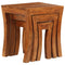 vidaXL Nesting Table Set 3 Pieces Solid Acacia Wood 50x35x50 cm Brown