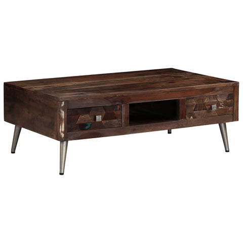 vidaXL Coffee Table Solid Reclaimed Wood 100x60x35 cm
