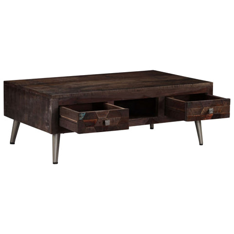 vidaXL Coffee Table Solid Reclaimed Wood 100x60x35 cm