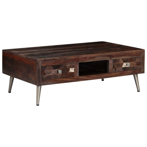 vidaXL Coffee Table Solid Reclaimed Wood 100x60x35 cm