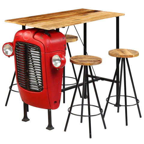 vidaXL Bar Set 5 Pieces Solid Mango Wood 120x60x107 cm