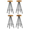 vidaXL Bar Set 5 Pieces Solid Mango Wood 120x60x107 cm