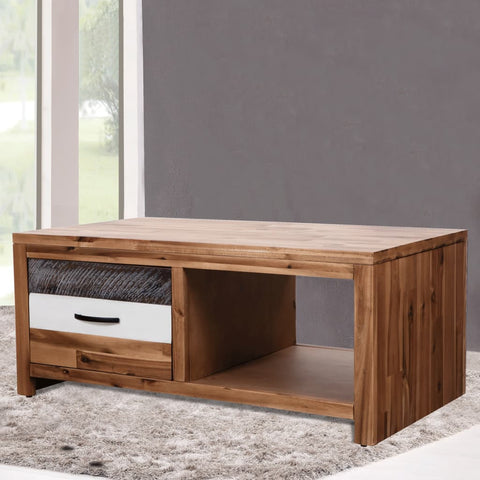 vidaXL Coffee Table Solid Acacia Wood 90x50x37.5 cm