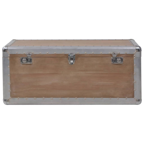 vidaXL Storage Box Solid Fir Wood 91x52x40 cm Brown