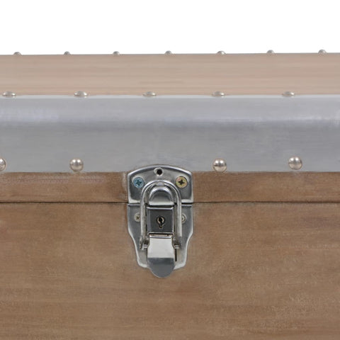 vidaXL Storage Box Solid Fir Wood 91x52x40 cm Brown