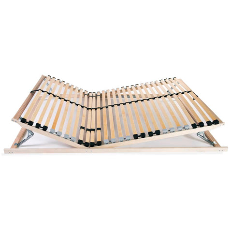 vidaXL Slatted Bed Base without Mattress with 28 Slats 7 Zones 140x200 cm