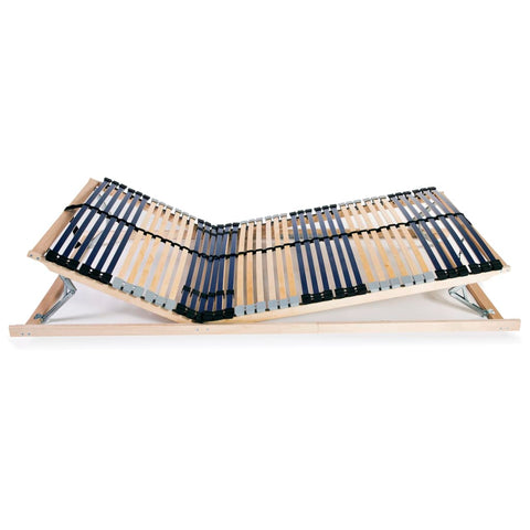 vidaXL Slatted Bed Base without Mattress with 42 Slats 7 Zones 140x200 cm