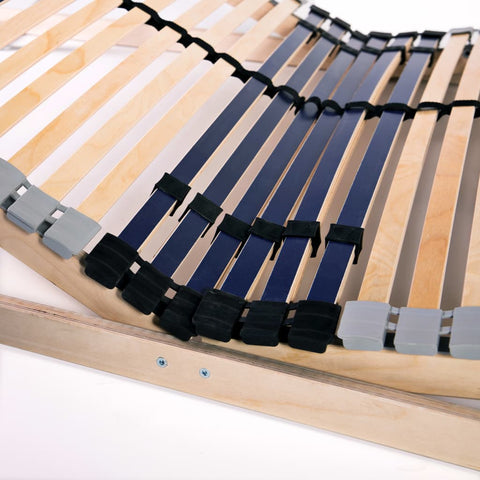 vidaXL Slatted Bed Base without Mattress with 42 Slats 7 Zones 140x200 cm