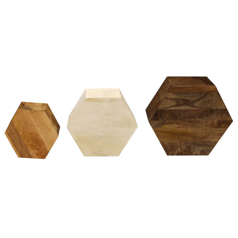 vidaXL Coffee Table Set 3 Pieces Solid Mango Wood