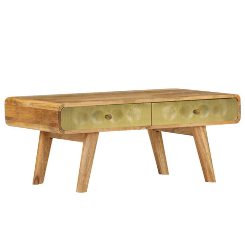 vidaXL Coffee Table Solid Mango Wood 90x50x40 cm