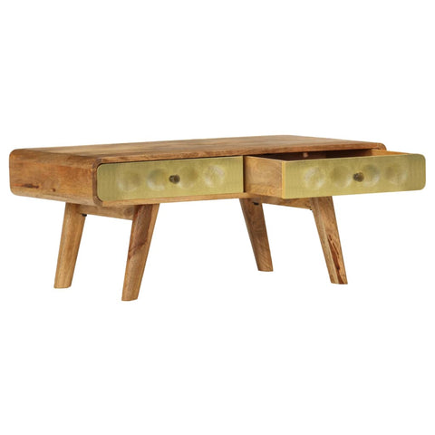 vidaXL Coffee Table Solid Mango Wood 90x50x40 cm