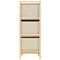 vidaXL Storage Rack with 6 Fabric Baskets Cedar Wood Beige