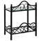 vidaXL Bedside Tables 2pcs Steel and Tempered Glass 45x30.5x60cm Black