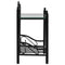 vidaXL Bedside Tables 2pcs Steel and Tempered Glass 45x30.5x60cm Black