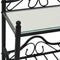 vidaXL Bedside Tables 2pcs Steel and Tempered Glass 45x30.5x60cm Black