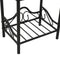 vidaXL Bedside Tables 2pcs Steel and Tempered Glass 45x30.5x60cm Black