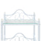 vidaXL Bedside Table Steel and Tempered Glass 45x30.5x60 cm White