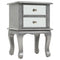 vidaXL Mirrored Nightstand MDF and Glass 34.5x30x50 cm