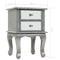 vidaXL Mirrored Nightstand MDF and Glass 34.5x30x50 cm