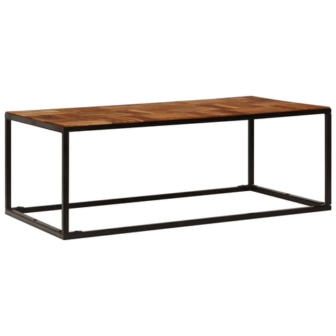 vidaXL Coffee Table 110x60x40 cm Solid Acacia Wood and Steel
