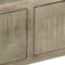 vidaXL Console Table Solid Mango Wood Grey with Brass 110x35x76 cm