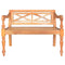 vidaXL Batavia Bench 98 cm Solid Mahogany Wood Light Brown