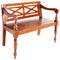 vidaXL Batavia Bench 98 cm Solid Mahogany Wood Dark Brown
