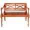vidaXL Batavia Bench 98 cm Solid Mahogany Wood Dark Brown