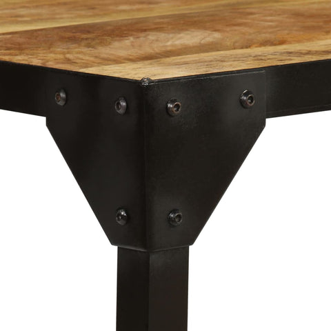 vidaXL Coffee Table Solid Rough Mango Wood and Steel 110 cm