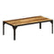 vidaXL Coffee Table Solid Rough Mango Wood and Steel 110 cm