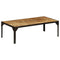 vidaXL Coffee Table Solid Rough Mango Wood and Steel 110 cm