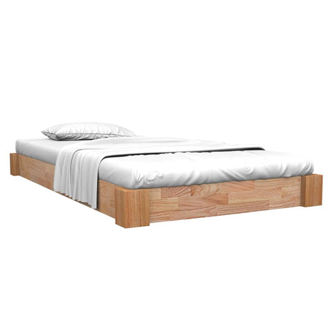 vidaXL Bed Frame without Mattress Solid Oak Wood 90x200 cm